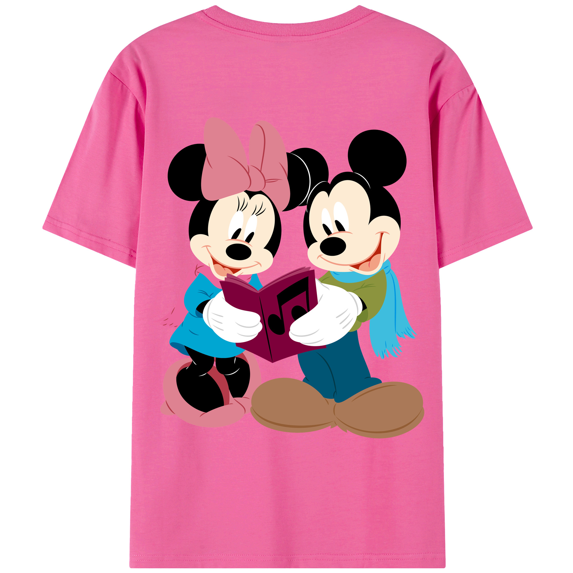 （画像用） ミッキーマウス Mickey Mouse レディース半袖Tシャツ(バックプリント)